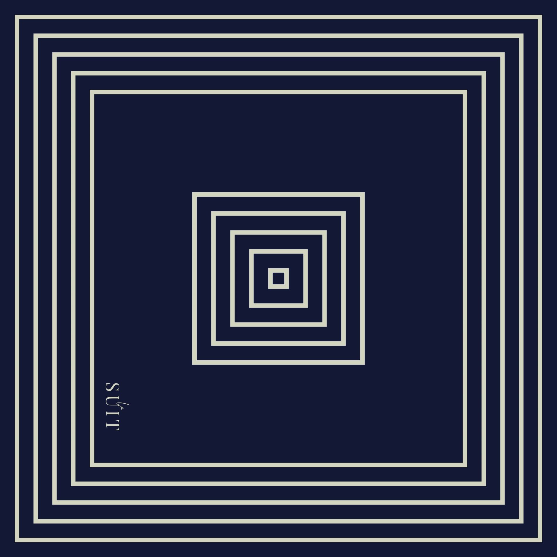 LA SUITs Stribede marineblåt silketørklæde.