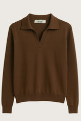 Brun langærmet polo il kvinder