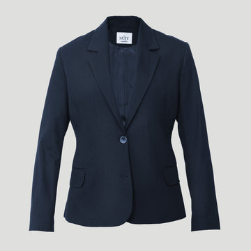 Regular Fit-Blazer / Marineblå Vores blazer til kvinder er lige, hvad du har ventet på: Det er den perfekte kombination af stilfuldt design, innovative features og maksimal komfort.