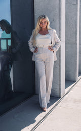 LA SUITs hvide jakkesæt i hør til kvinder