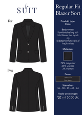 Layout_LA SUITs sorte regular fit blazer til kvinder