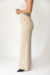 LA SUITs beige vide bukser til kvinder