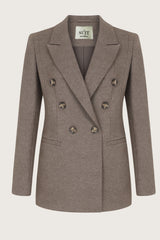 Mocha dobbeltradet blazer