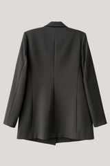 Sort dobbeltradet blazer