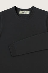 Sort langærmet bluse til kvinder