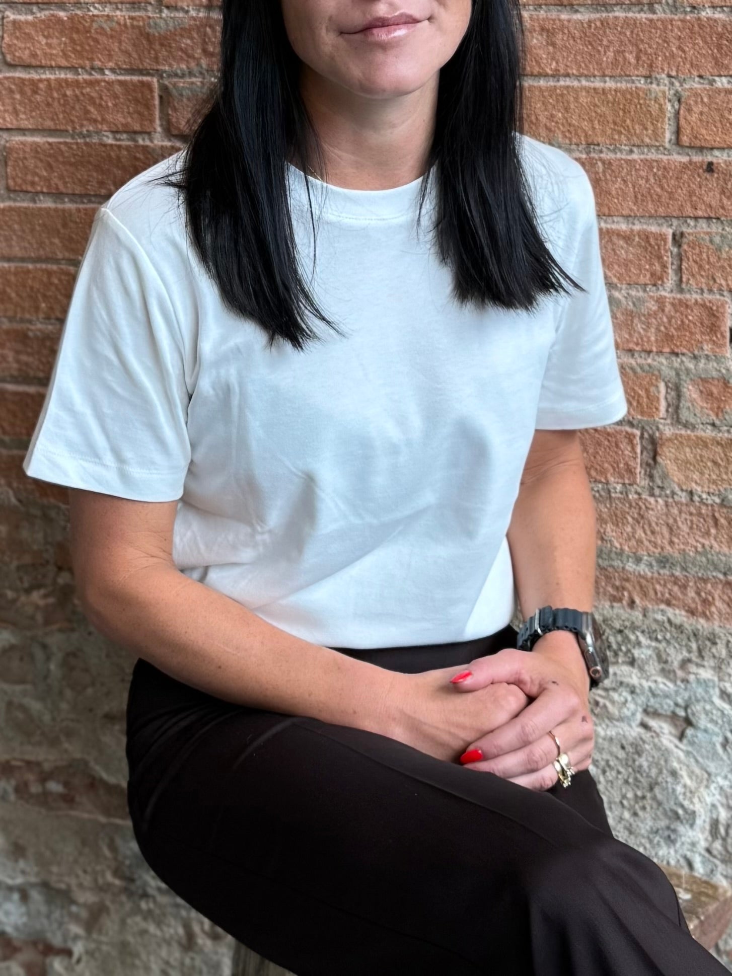 hvid bomuld t-shirt kvinder