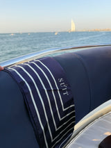 Marineblå Silketørklæde