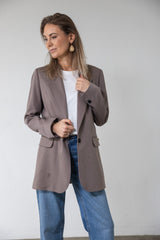 Oversize Fitted Kvindeblazer Med Lommer. 