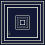 LA SUITs Stribede marineblåt silketørklæde.