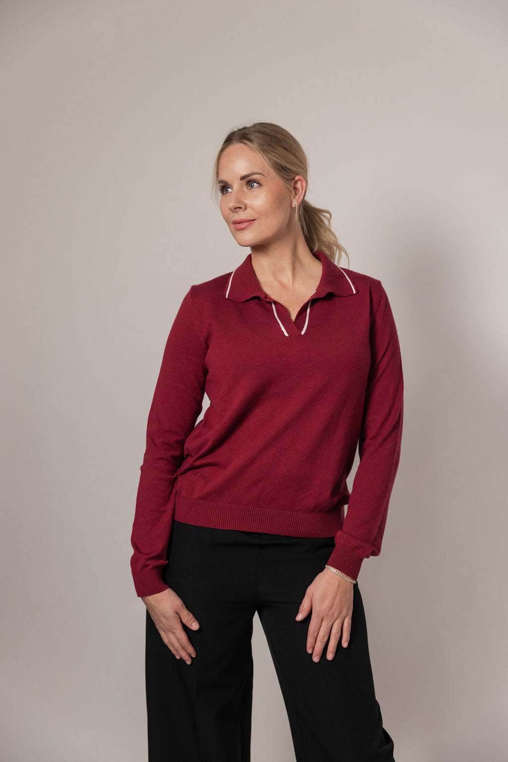Bordeaux Sweater Til kvinder