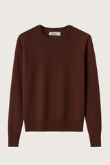 Chokoladebrun langærmet bluse