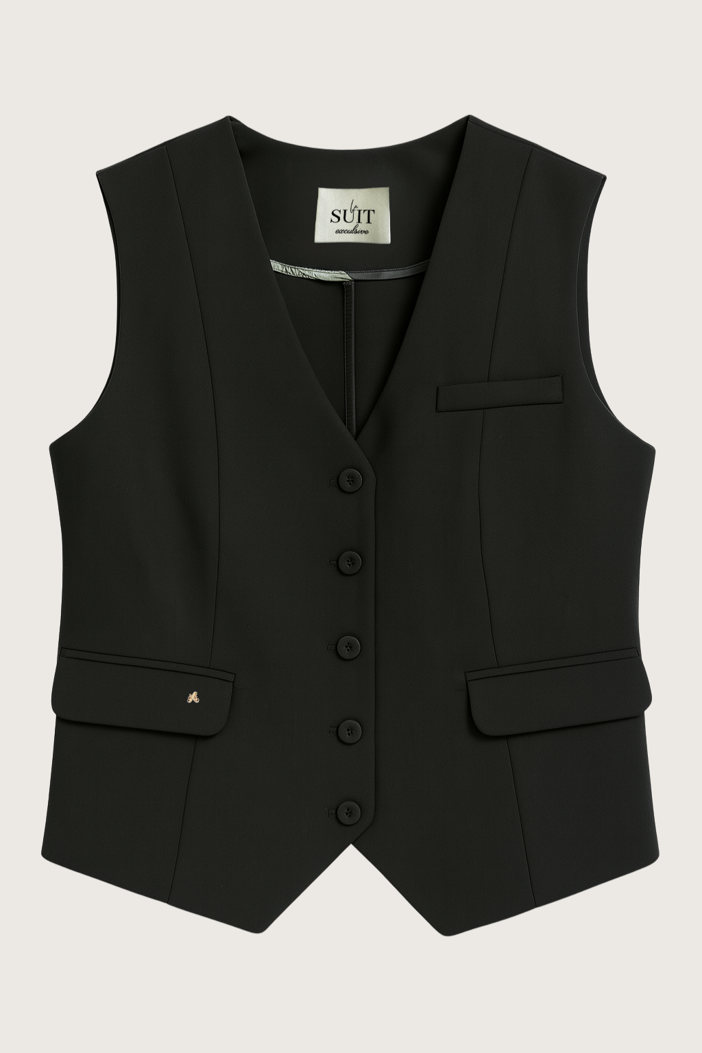 Kvinde vest i sort