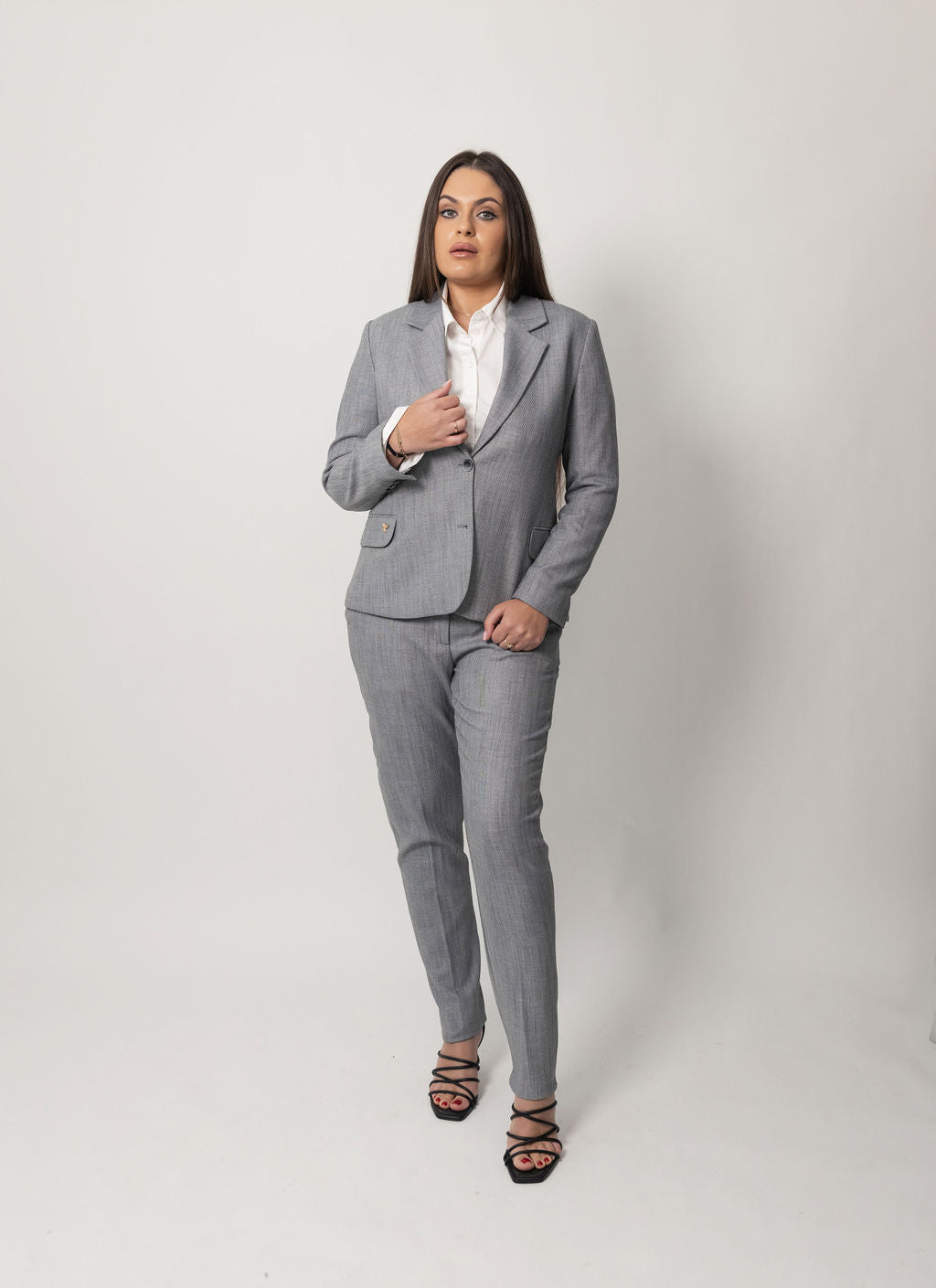 Dame jakkesæt grå