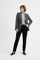 Grå oversize blazer til dame