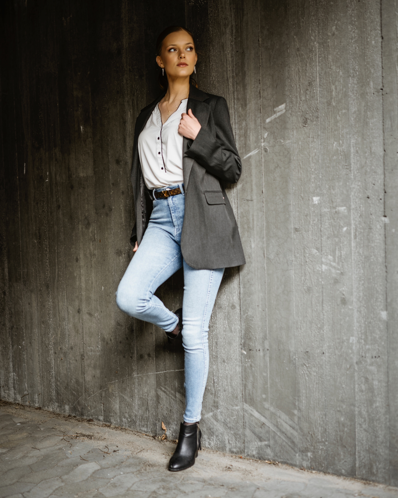 LA SUITs grå blazer til kvinder