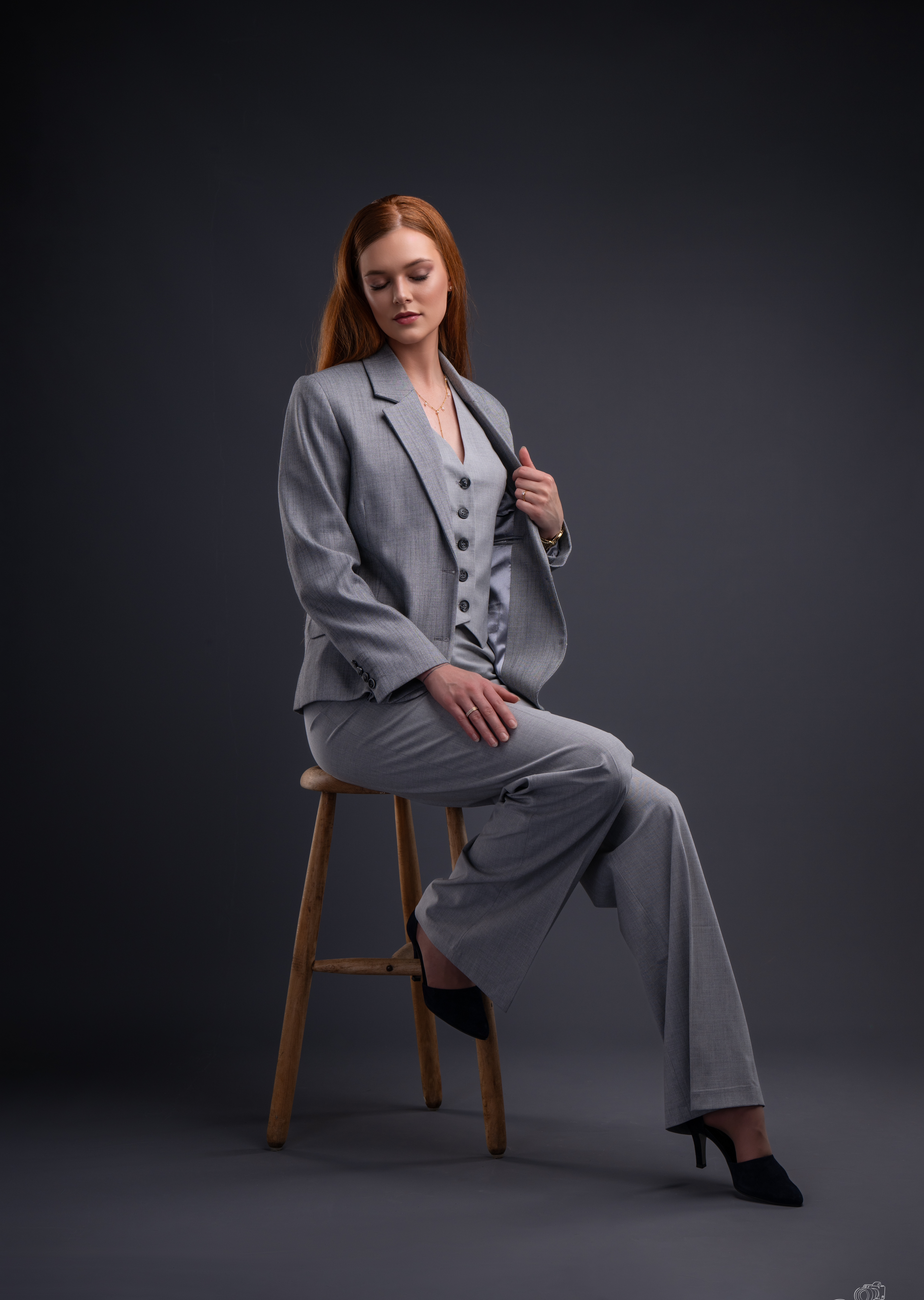 LA SUITs grå vestsæt til kvinder