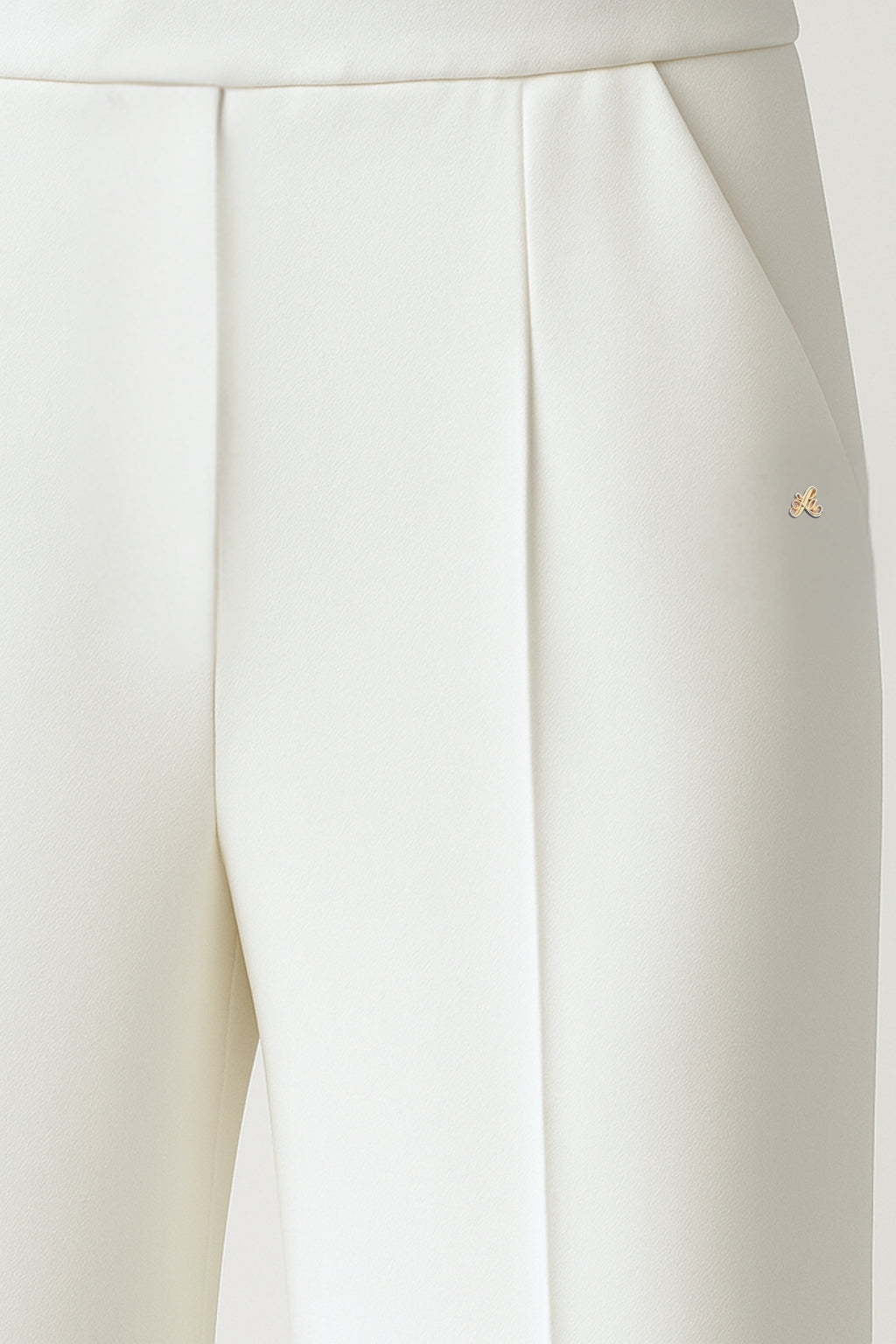 Ivory bryllupsbukser kvinder med høj talje, 