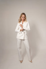 Hvidt jakkesæt konfirmation pige