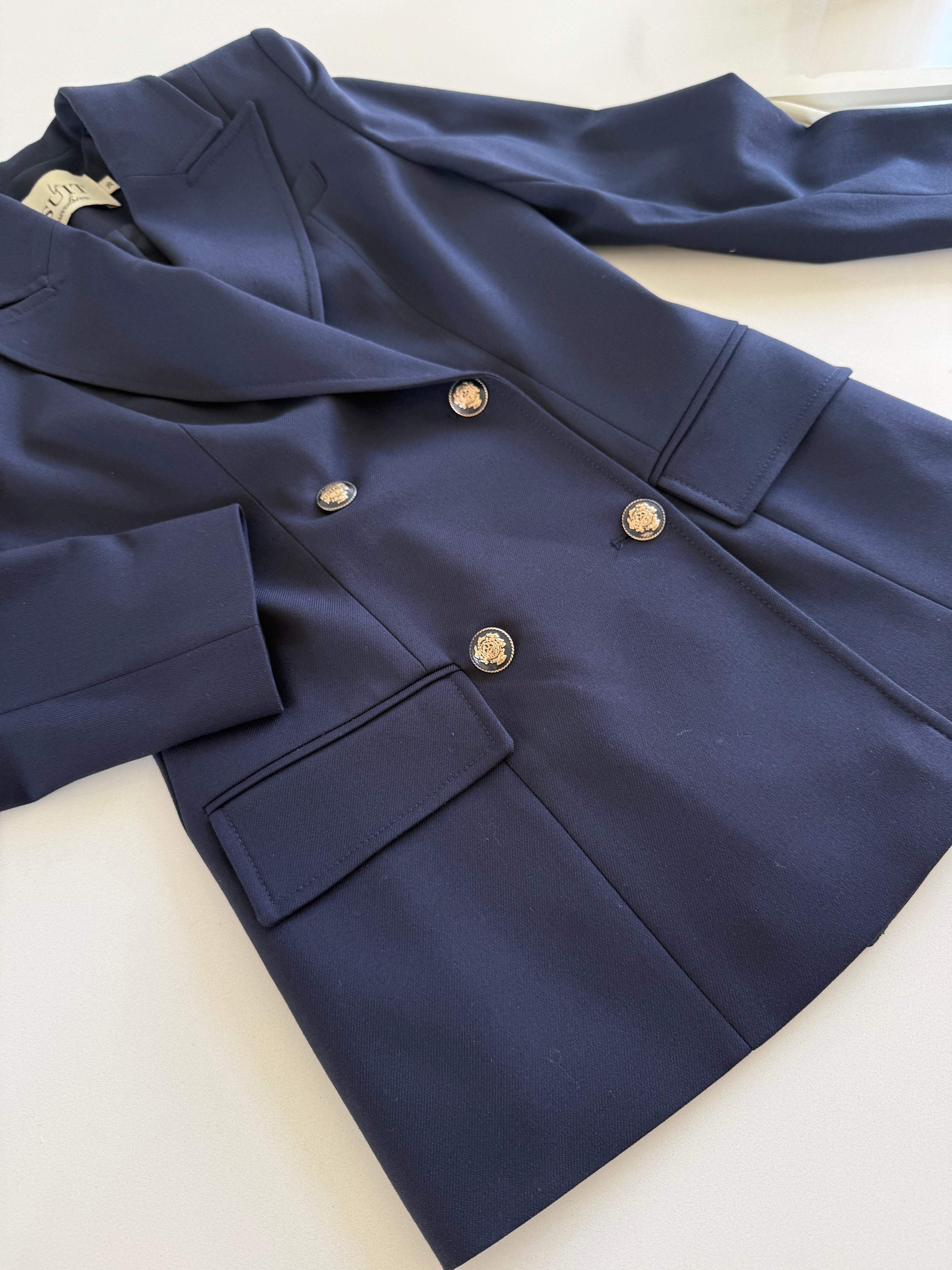 Midnight Navy Blazer – Double Breasted Elegance