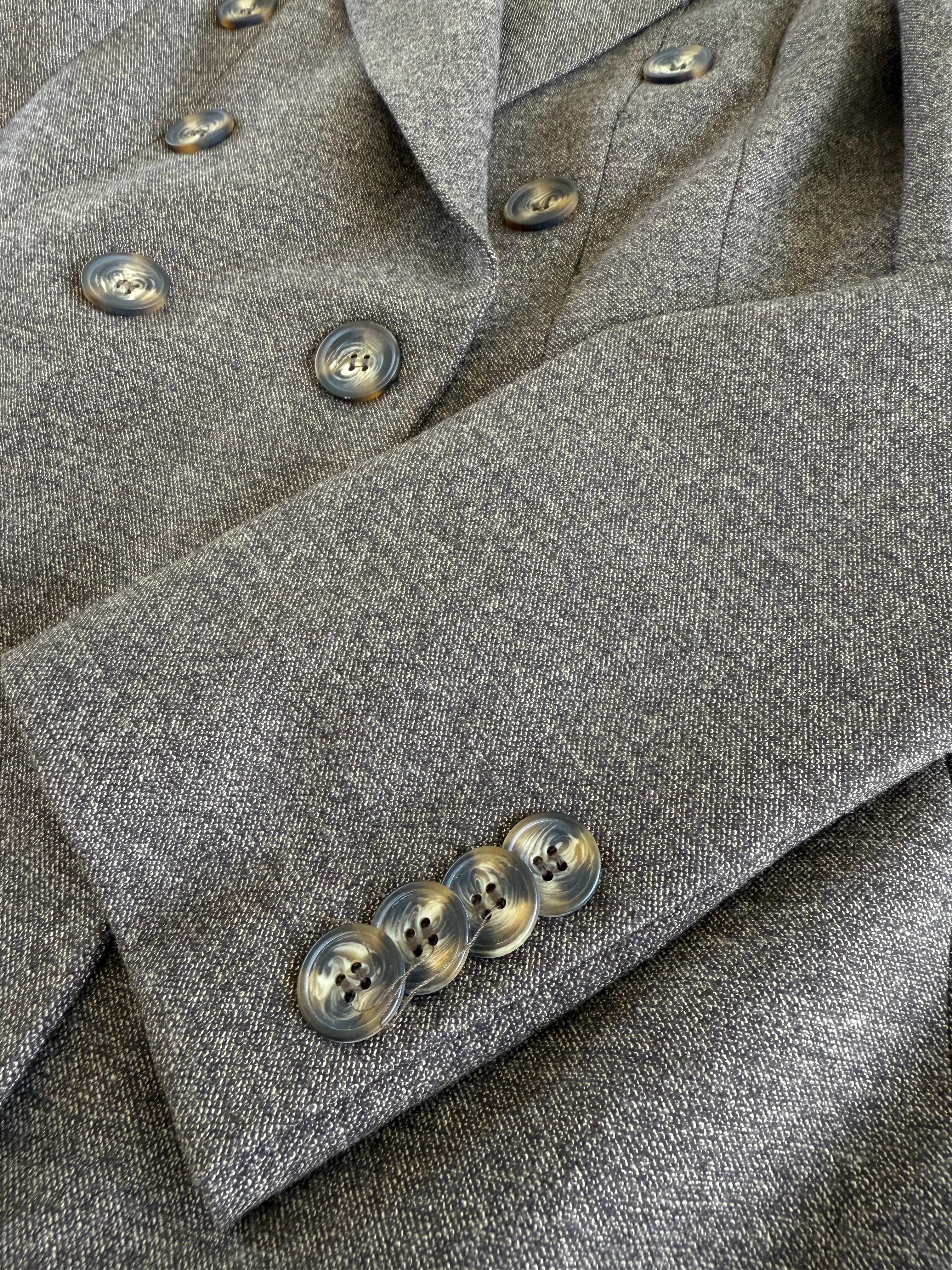 Executive Taupe Double-Breasted Blazer