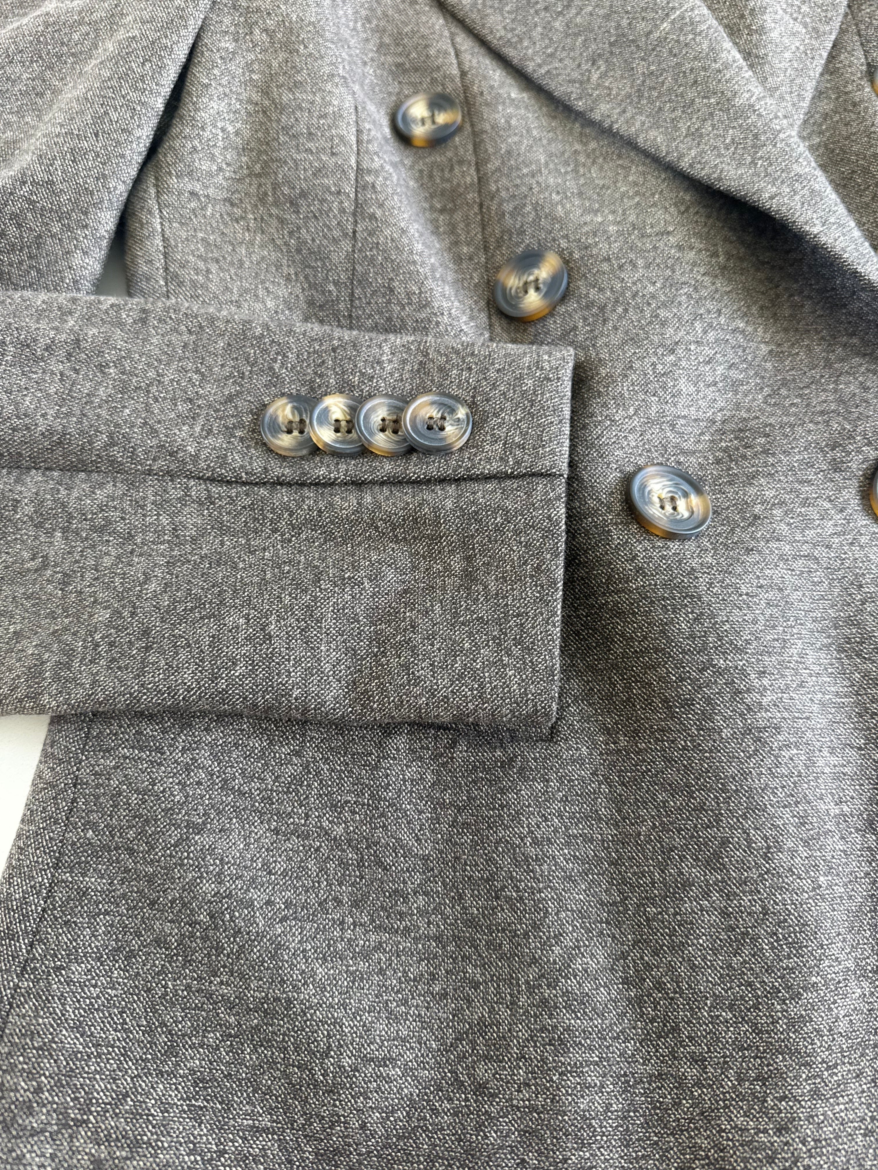 Executive Taupe Double-Breasted Blazer