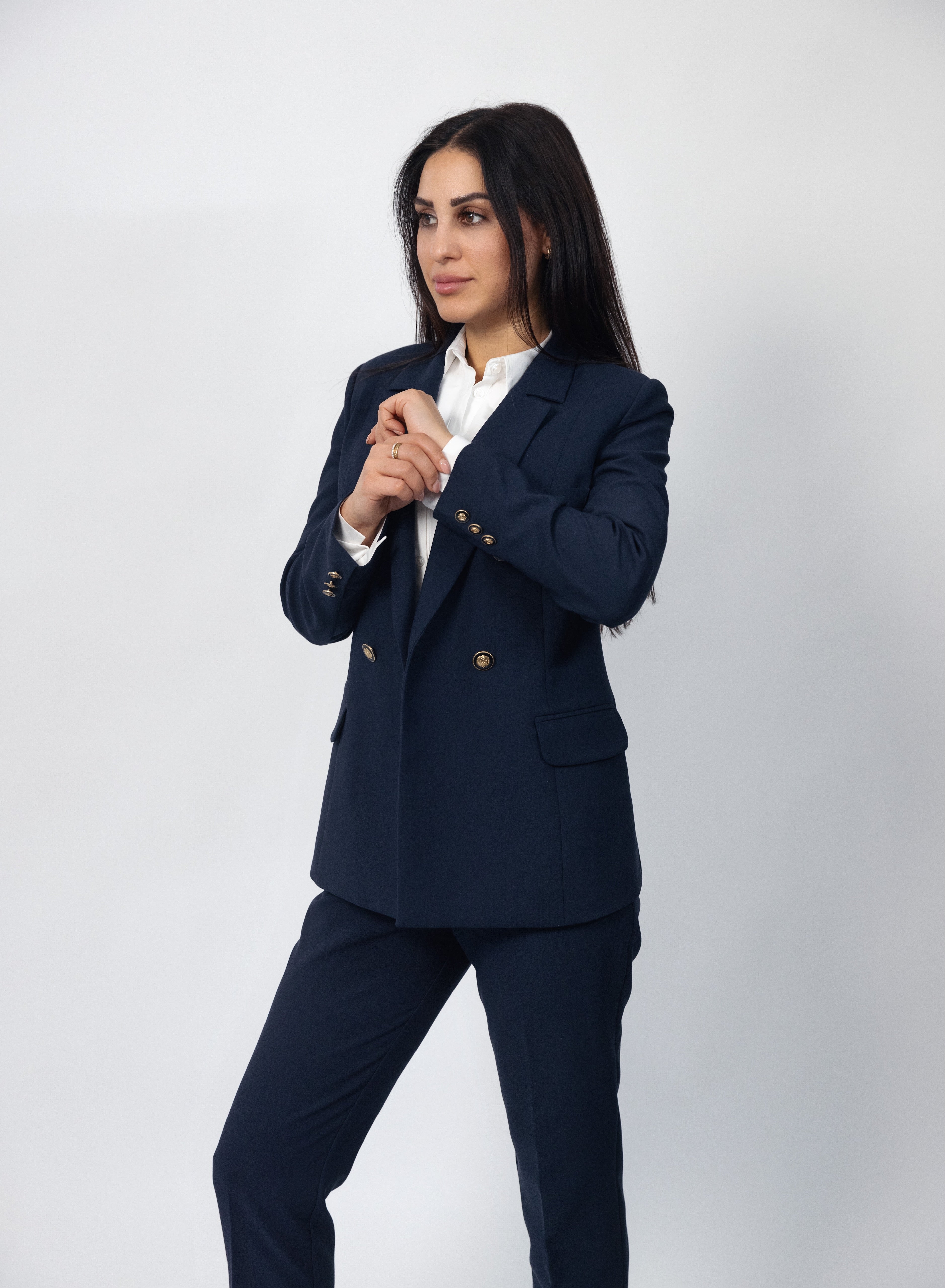 Marineblåt Jakkesæt