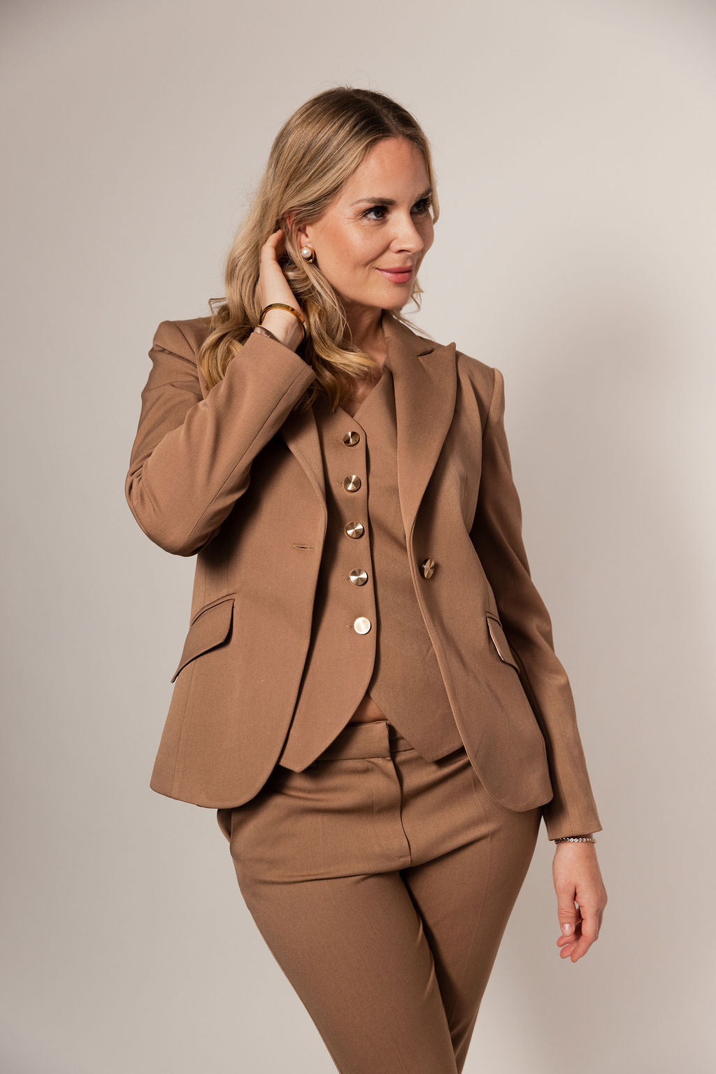 Caramel 3-Piece Power Suit