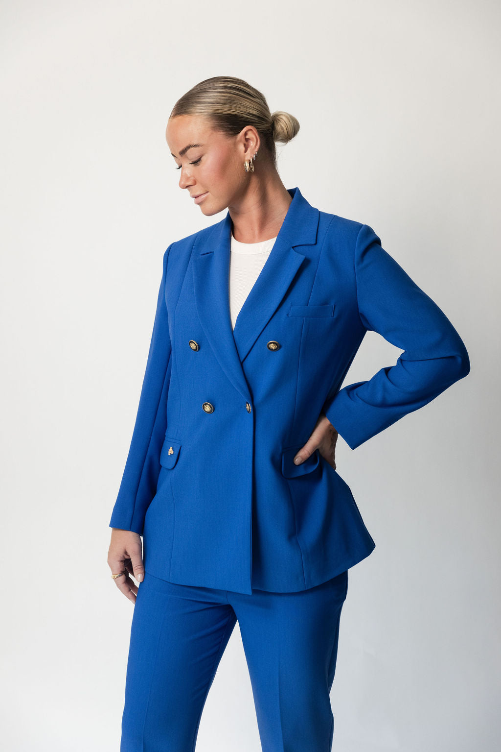 Koboltblåt Jakkesæt