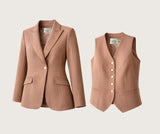 Blazer og vest med guld knapper