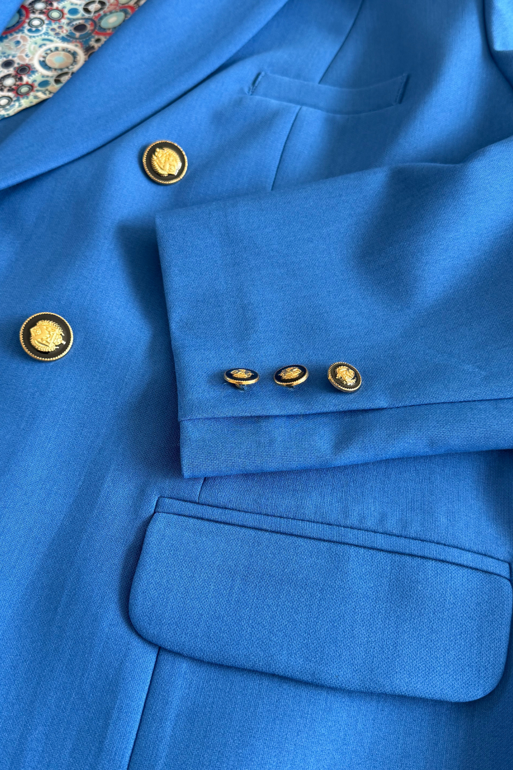 Koboltblåt Jakkesæt