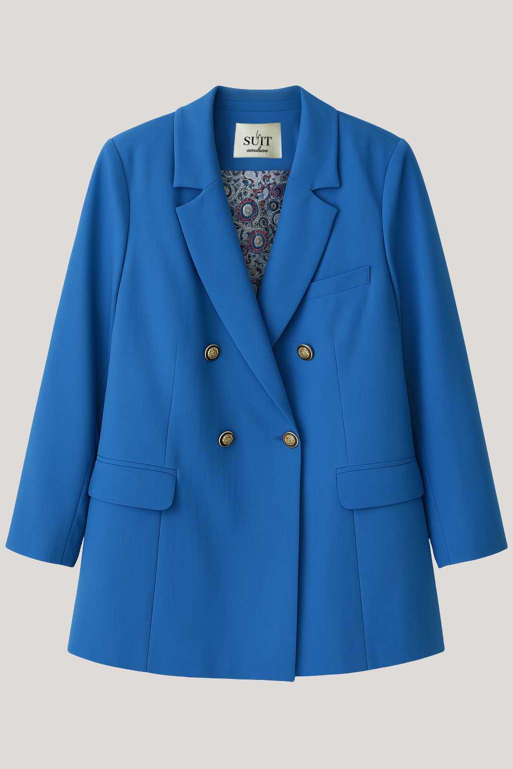 Koboltblåt Jakkesæt