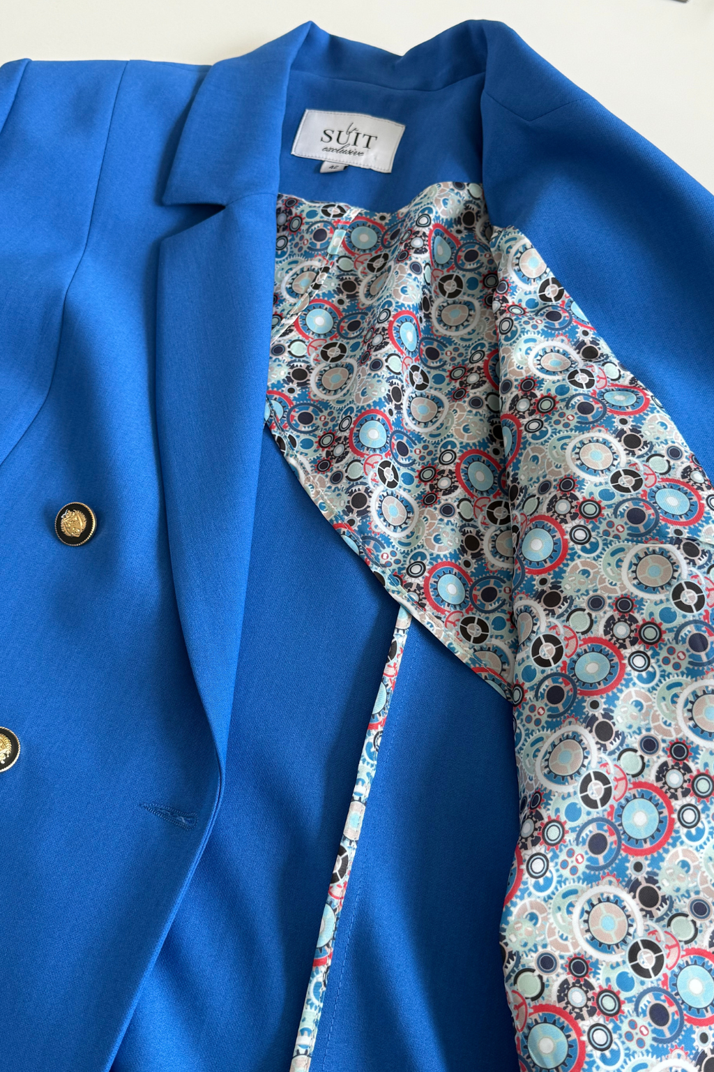 Koboltblåt Jakkesæt