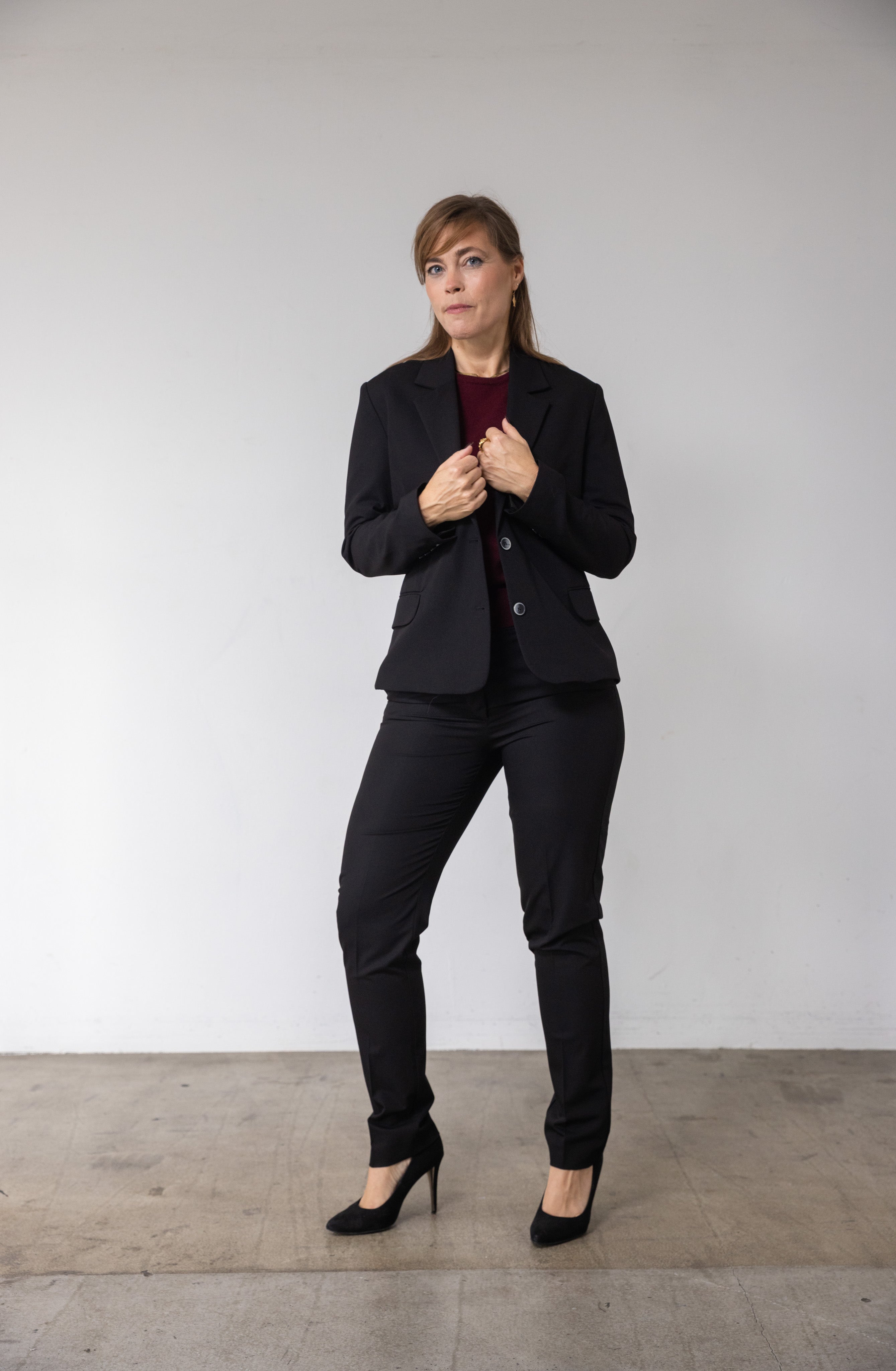 Figursyet Blazer i sort