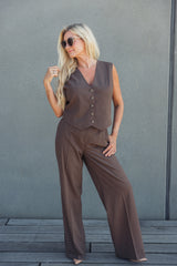 LA SUITs brune vestsæt til kvinder