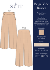 Layout af LA SUITs beige vide bukser til kvinder