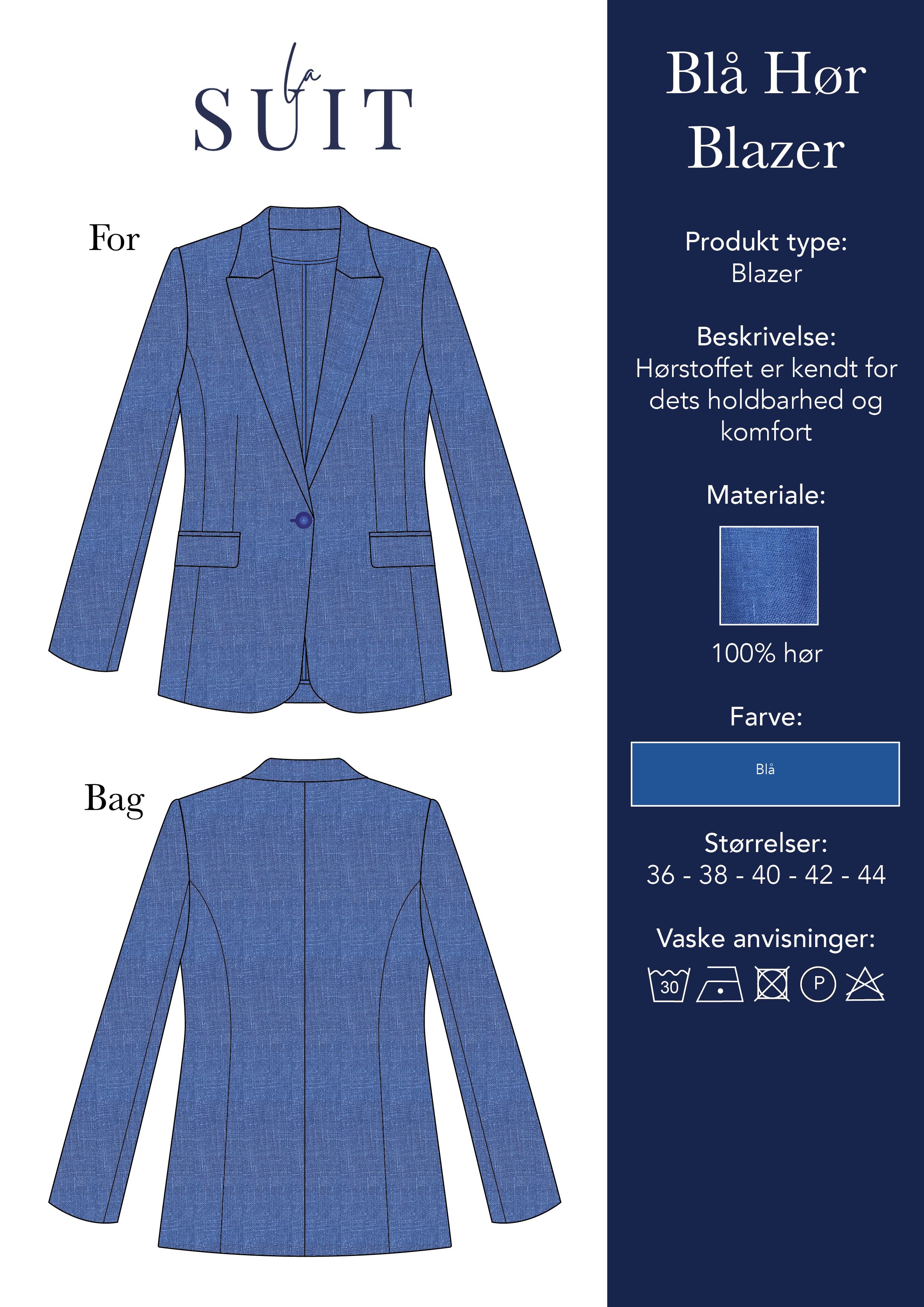 Layout_LA SUITs blå hør blazer