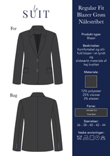 Layout_LA SUIT grønt nålestribet jakkesæt til kvinder