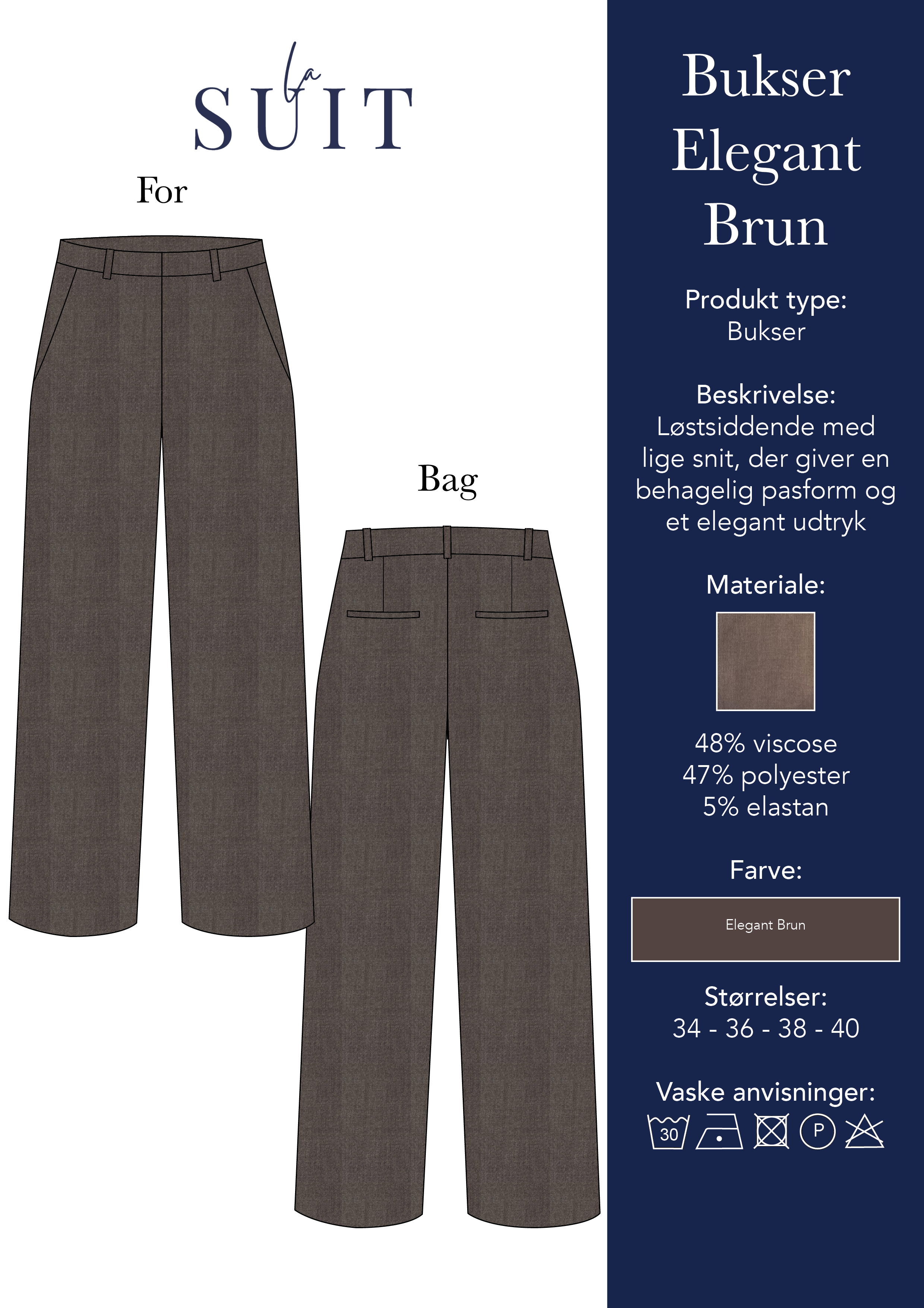 Layout_LA SUITs brune habitbukser til kvinder