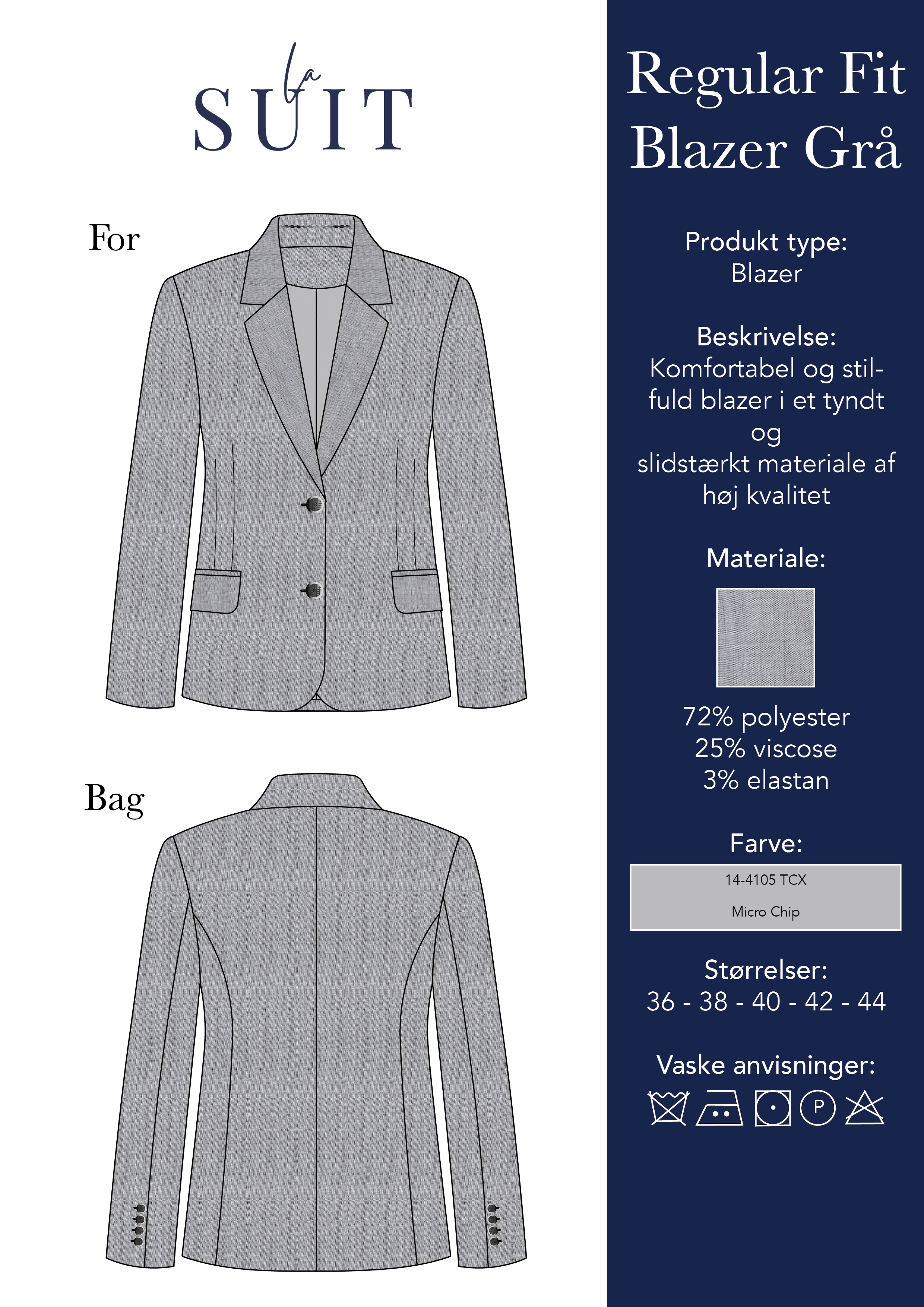 Layout_LA SUITs grå blazer til kvinder
