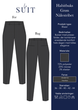 LA SUITs grønne nålestribede bukser til kvinder