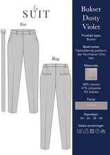 LA SUIT dusty violet bukser