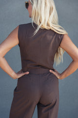 LA SUITs brune vestsæt til kvinder