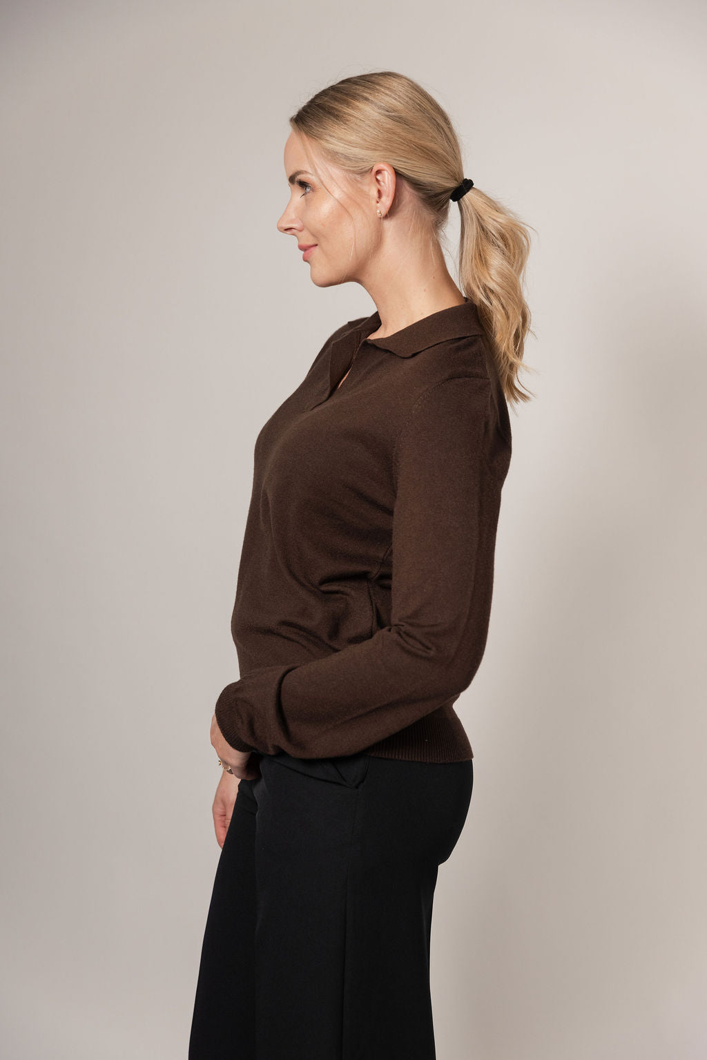 Langærmet bluse til kvinder