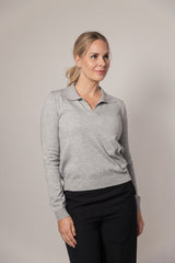 Langærmet polo Dame