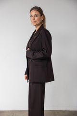 Espresso Brun Blazer Til Kvinder. 
