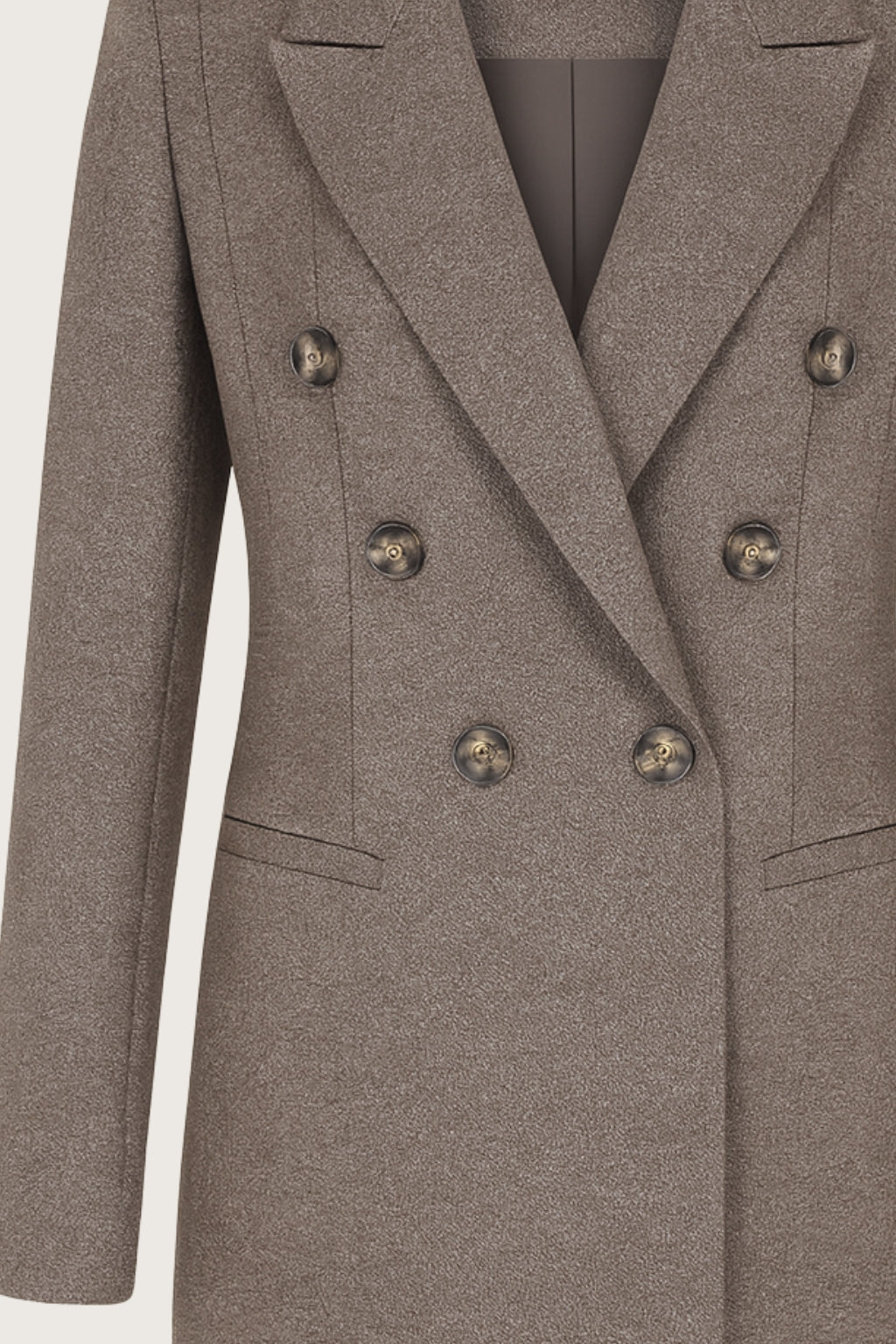 Mocha dobbeltradet blazer