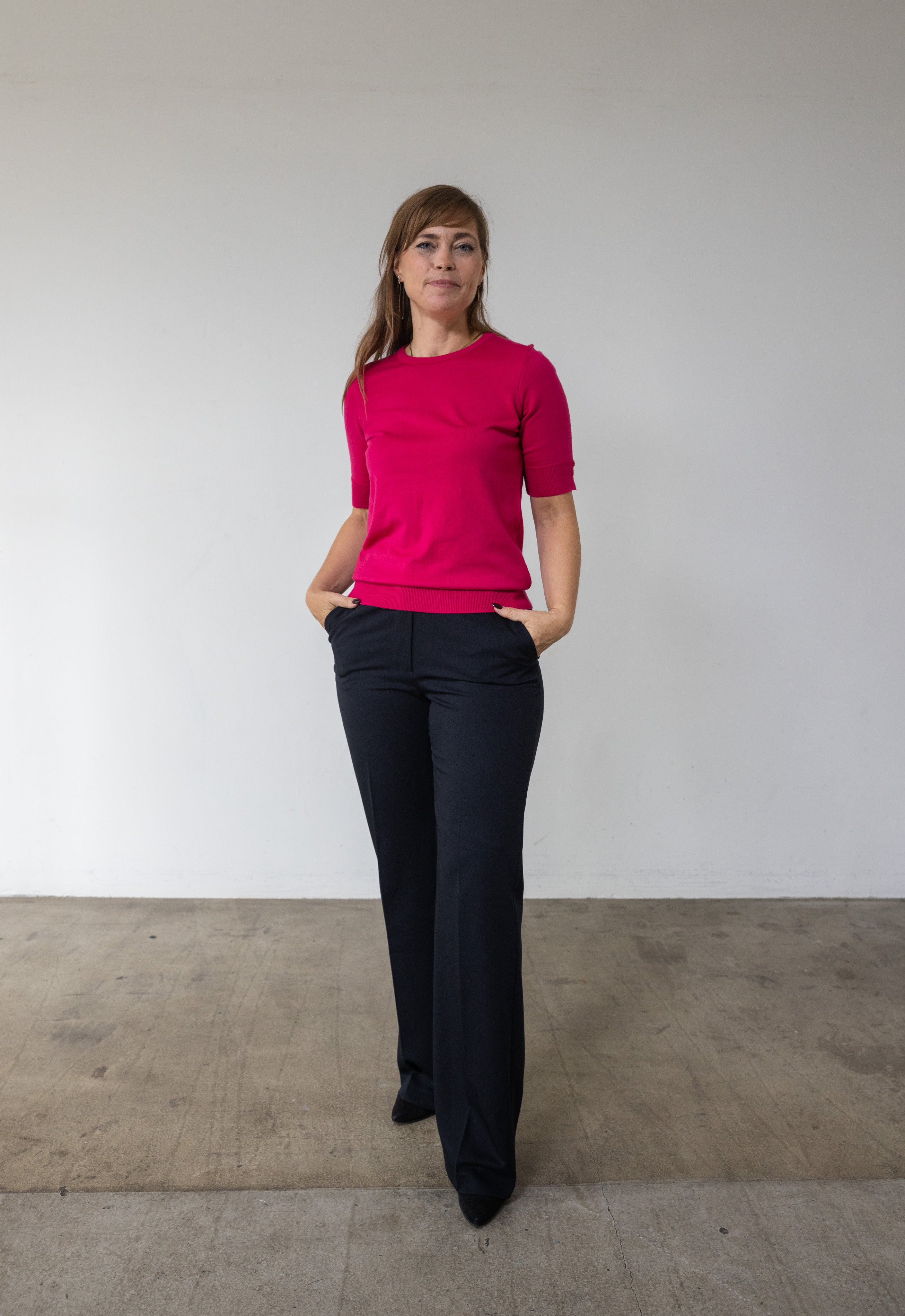 Pink dame bluse
