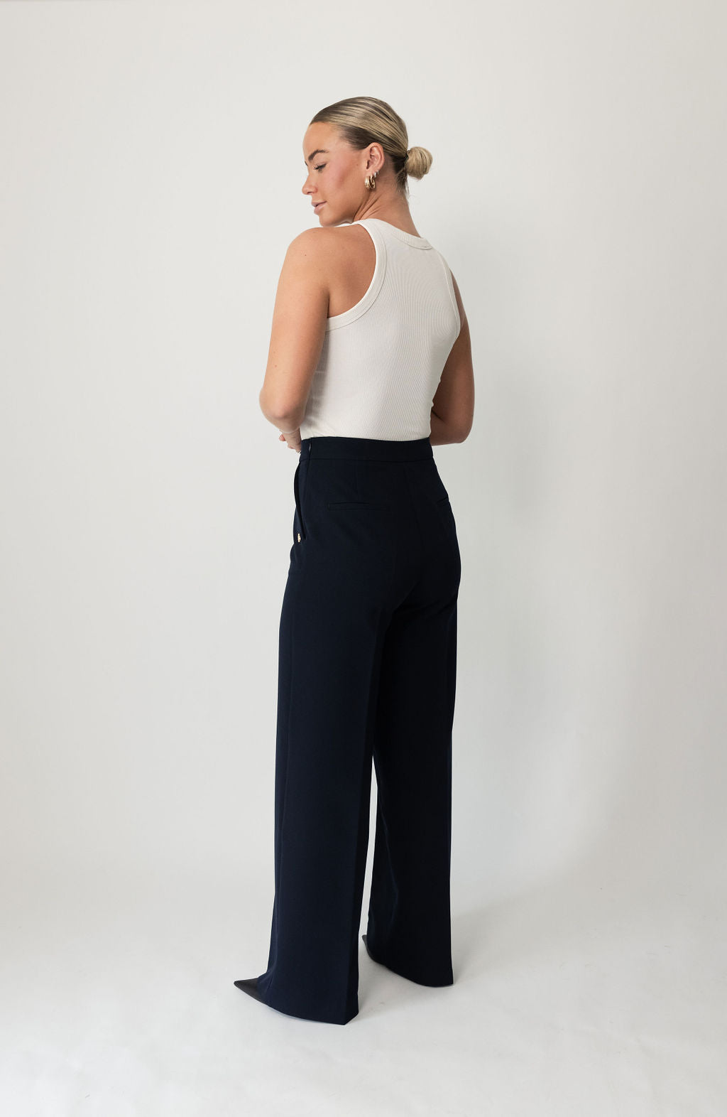 LA SUITs navy vide bukser til kvinder