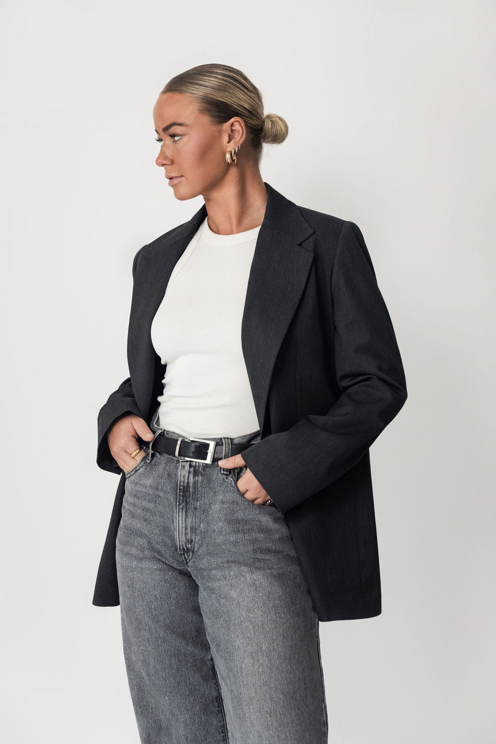 LA SUITs grå blazer til kvinder