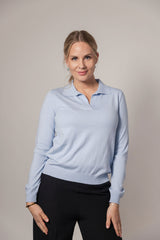 Blå polo til dame